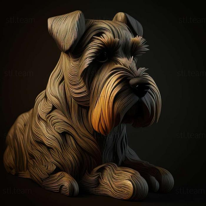 3D model Zwergschnauzer dog (STL)